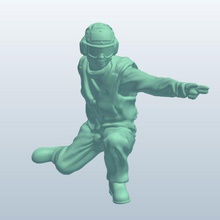 scale flight deck crewcatapult officer v1 crew catapult people printable lowpoly 3d print model - Mito3D