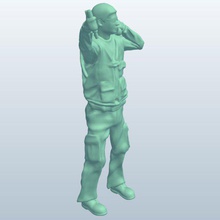 scale flight deck crewlanding signal officer v1 skalieren Flug crew die Landung Menschen bedruckbar ist lowpoly 3d print model - Mito3D