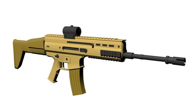 scar-l 5 56 ex19961996 silah l askeri model tüfek yara izi ABD 3d print model - Mito3D