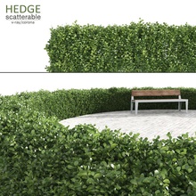 scatterable hedge bushes climb foliage forester forestpack garden hedges landscape macrox model mograph multiscatter outdoor parking plant realistic scattering shrubs street vertical wall 3d print model - Mito3D