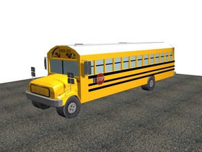 school bus automobile car gamebuilder3d model schoolbus vehicle 3d print model - Mito3D