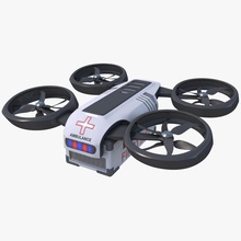 sci-fi ambulans drone quadrocopter kavram aıds hava uçak acil durum fi ilk gelecek helikopter tıbbi tıp model orest pbr gerçek sci terremoto zaman ulaşım uav 3d print model - Mito3D