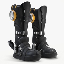 sci-fi bot aksesuar uçak boot karakter moda fi ayakkabı gelecek fütüristik marmoset askeri model pbr roman3dd sci toolbag 3d print model - Mito3D