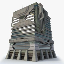 fütüristik modern bina bilim kurgu 3d multimedya uzaylı mimarlık şehir fantezi fi ev model sci scifi alanı yıldız istasyonu yapısı kule kentsel savaş 3d print model - Mito3D