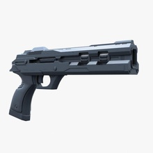sci fi pistola aparafusado bala gratuito arma de fogo futurista jogo laser a máquina militar modelo navim polícia revólver scifi semi 3d print model - Mito3D