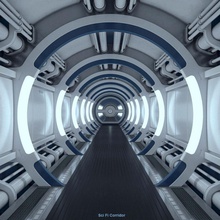 sci fi nave espacial corredor acessório arquitetura cruiser gratuito ficção futuro futurista interior jamesblake3d de laboratório modelo cena ciência scifi frete do veículo 3d print model - Mito3D