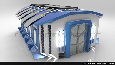 laboratório científico 3d arquitetura activos o design ambientes fi gratuito jogo a casa de modelo nischal raaj franco cena sci científicos scifi espaço estrutura 3d print model - Mito3D
