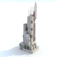 scifi edificio futuristico Multimediale in 3d alien architettura città paesaggio urbano fantasia fi finzione casa modello moderna sic scienza spazio stella la stazione struttura universo guerra 3d print model - Mito3D