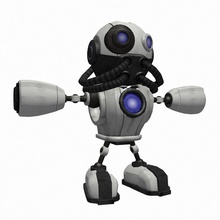 1 scifi robot - bilim kurgu çizgi film karakteri 3d android blaster bot char karakter cyborg droid drone elektronik fi oyun silah hd makine mekanik model omnienergy sci video savaş 3d print model - Mito3D