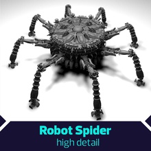 scifi robot sonda spider alien animale aracnide aracnoide raccapricciante dettaglio droid futuristico greeble altamente orrore gli insetti kabeltelevizio lander macchina meccanica il metallo modello rosa spazio navicella astronave ufo 3d print model - Mito3D