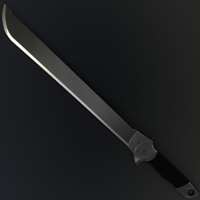 scorpion machete apocalypse blade cutting exotic jungle knife long melee mid model modelgalore poly short sword tactical weapon zombie 3d print model - Mito3D