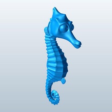 sea horse baby happy v1 bath toy toys printable lowpoly 3d print model - Mito3D