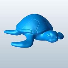 sea turtle v1 coin bank novelties printable lowpoly 3d print model - Mito3D