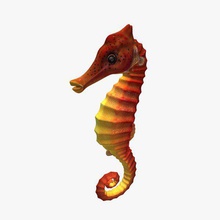 seahorse v2 l'hippocampe animaux imprimable lowpoly 3d print model - Mito3D