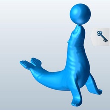 sceau de l'équilibrage nez boule v1 joint d'étanchéité la balle animaux imprimable lowpoly 3d print model - Mito3D