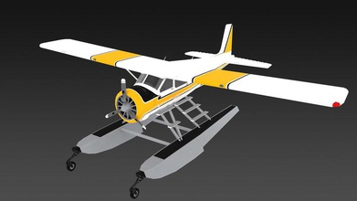 seaplane 2 aircraft airplane business canada civil commercial dhc dhhh floating floatplane game haven havilland lock lower model monoplane plane poly private propeller sea small sport touristic 3d print model - Mito3D