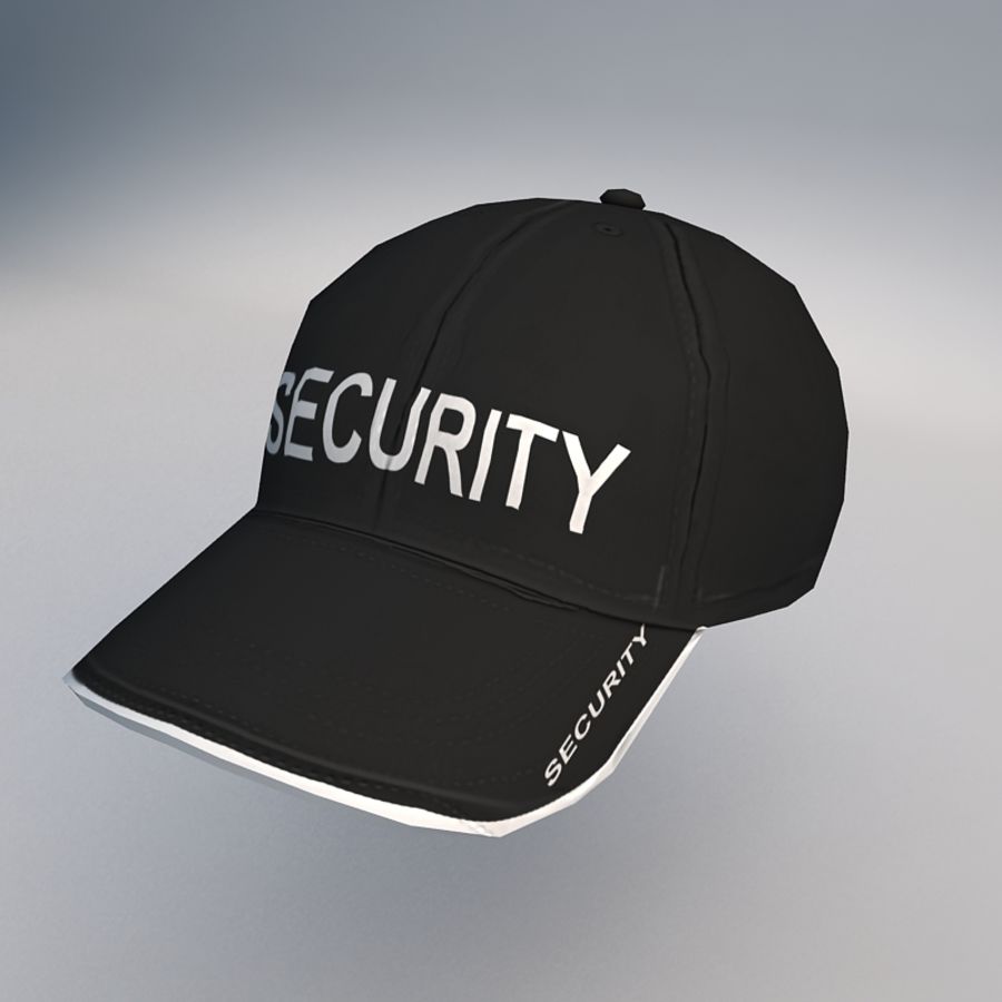 security guard cap baseball character clothes hat model pinelas sport uniform 3D print model - Mito3D