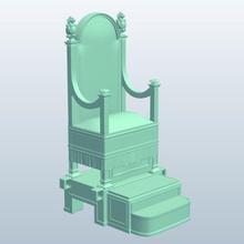 sedia gestatoria pope pius vii v1 furniture printable lowpoly 3d print model - Mito3D