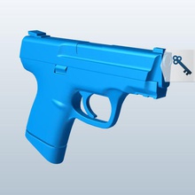 semi-automatique compact pistolet v1 semi automatique armes armure imprimable lowpoly les de l'armure 3d print model - Mito3D