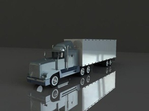 semi camion voiture fret lourd makeity de modèle semitruck le véhicule 3d print model - Mito3D