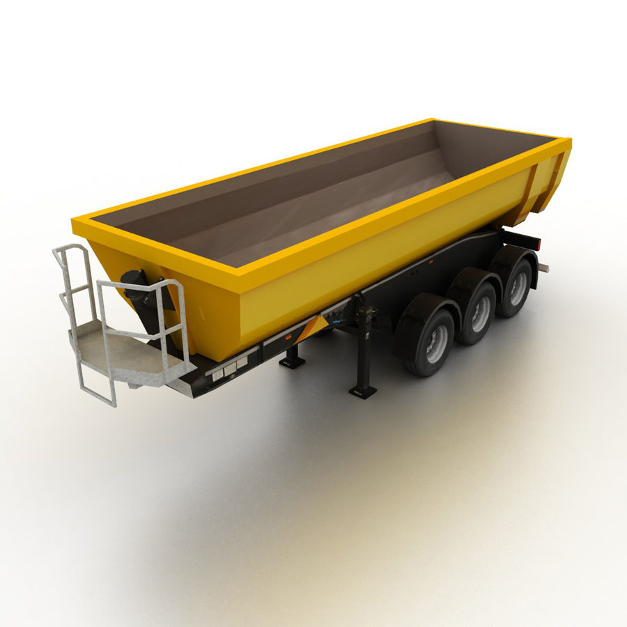 semitrailer tipper dump car carrier city delivery freight game heavy logistics lower lowpoly model poly ready semi taurus x traffic trailer transport truck vehicle 3D print model - Mito3D