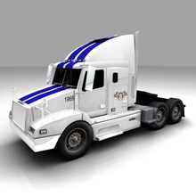 semitruck fret courriers lourd industrielle de modèle my3dguy course rig semi le camion véhicule 3d print model - Mito3D