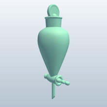 separating funnel v1 tools equipment printable lowpoly 3d print model - Mito3D