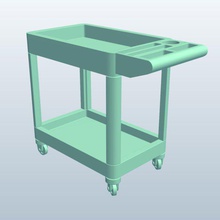 service cart v1 tools equipment printable lowpoly 3d print model - Mito3D