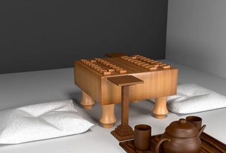 set playing shogi furnishings furniture game japaneschess model sport table toy xamyrapi 3d print model - Mito3D