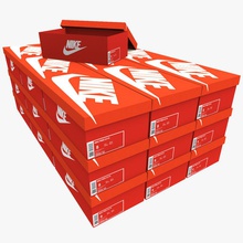 conjunto de caixa sapatos 3d atlético cesta boite a marca chaussure futebol mobiliário móveis golfe o mercado modelo novo newlc nike olímpico vermelho definir os loja esporte tênis trem 3d print model - Mito3D