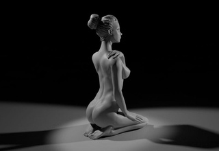 sexy posed female 04 3d anatomically anatomy body cgpush character detail genitals girl high highly human lady model nude poly sculpt woman young zbrush ztl ztools 3d print model - Mito3D