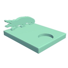 shadowcastercrocodile v1 shadow caster crocodile novelties printable lowpoly 3d print model - Mito3D