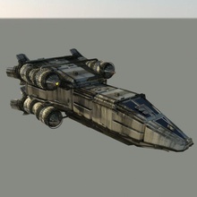 gemi şekli uçak savaş battleship bombacı araba taşıyıcı el sanatları detay fi kurgu avcı Galaktik gunship model korsan rwknope sci bilim şeklinde nakliye alanı uzay aracı gemisi yıldız ufo 3d print model - Mito3D