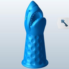 Haifisch-Kopf-v1 Hai Kopf Fingerhut Neuheiten bedruckbar ist lowpoly 3d print model - Mito3D