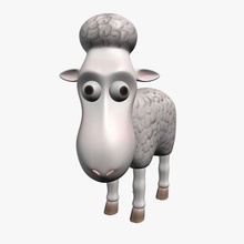 les moutons v1 dessin animé jouets imprimable lowpoly 3d print model - Mito3D