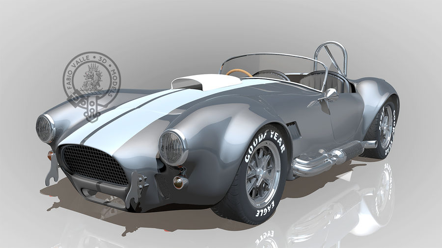 shelby ac cobra 427 1965 4d 60 américain antique de britanniques c4d voiture cinéma cinema4d classique convertibles fabiovalle3d modèle vieux course sport au royaume-uni véhicule vintage 3D print model - Mito3D