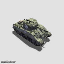 sherman tank army ii military mingdaniel model vehicle war weapon world 3d print model - Mito3D