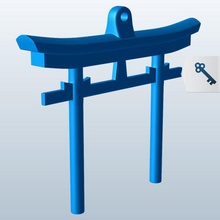 shintotorii cancello v1 shinto torii il i simboli la geometria stampabile lowpoly della 3d print model - Mito3D