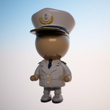 gemi kaptanı karakter animasyon tekne iş kaptan çizgi film eğitim istihdam oyun çocuklar tatil temalı insan erkek adam ustalar model işgal oynuyor denizci nakliye skipmaster görev toon virtualhorizonstudio 3d print model - Mito3D