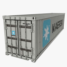 shipping container maersk max assets box cargo cordy game industrial iron lines logistics lower model poly port portable prb ready swimming texture transport white 3d print model - Mito3D