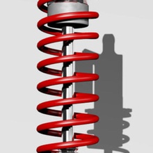 shock absorber auto bumper car damper industrial parts spring suspension tire vehicle vitocorleone wheel 3d print model - Mito3D