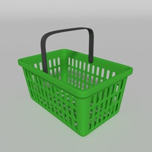 carrello cesto acquistare cart il commercio contenitore cliente cibo più in basso mall mercato modello ocstard di plastica poli shop store supermercato 3d print model - Mito3D
