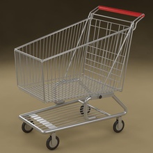 Warenkorb-01 3d Korb Käfig Warenkorb Wagen 01 Stadt Essen Obst Einrichtung Lebensmittelgeschäft Obdachlose Industrie magasin Markt Metall Modell Produkt Verkauf shop skyart3d store Supermarkt tool trolley Gemüse Rad 3d print model - Mito3D