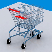 shopping cart baby basket caddy car carrier caster ch chrome container convenient food grocery market metal model retail sale shop store super trolley trolly vitocorleone 3d print model - Mito3D