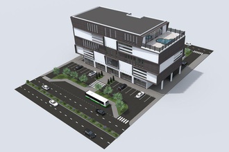 Alışveriş Merkezi mimarlık bina şehir ticari dış kat ev endüstriyel model modern otopark peoplez3d plan havuzu dükkanı gökdelen mağaza yapısı şık 3d print model - Mito3D