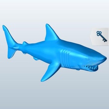 le requin-taupe bleu v1 requin mako du poisson aquatiques vie imprimable lowpoly les poissons de la aquatique 3d print model - Mito3D