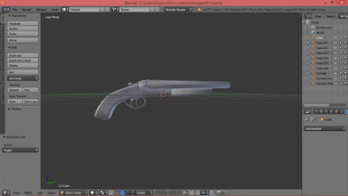 tüfek çift namlu av tüfeği varil silah 3d print model - Mito3D