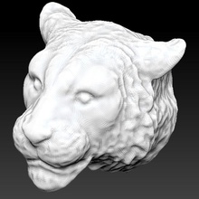 tigre de sibérie tête animal l'architecture cad la cnc féline lion chance hunter 2008 modèle imprimable un soulagement sculpture statue le 3d print model - Mito3D