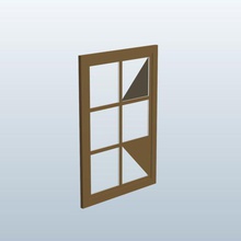 sidelight casement windowhoney v1 window honey architecture printable lowpoly 3d print model - Mito3D