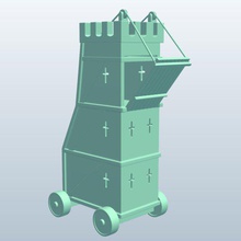 siege tower v1 buildings printable lowpoly 3d print model - Mito3D
